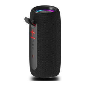 画板 1-6 Wireless Portable Bluetooth Speaker: IPX6 Waterproof Outdoor Audio,fm Radio,USB/AUX/SD Card Play,LEDlights,TWS interconnected Stereo,Travel/Camping/Bike/Family/Party(Black)